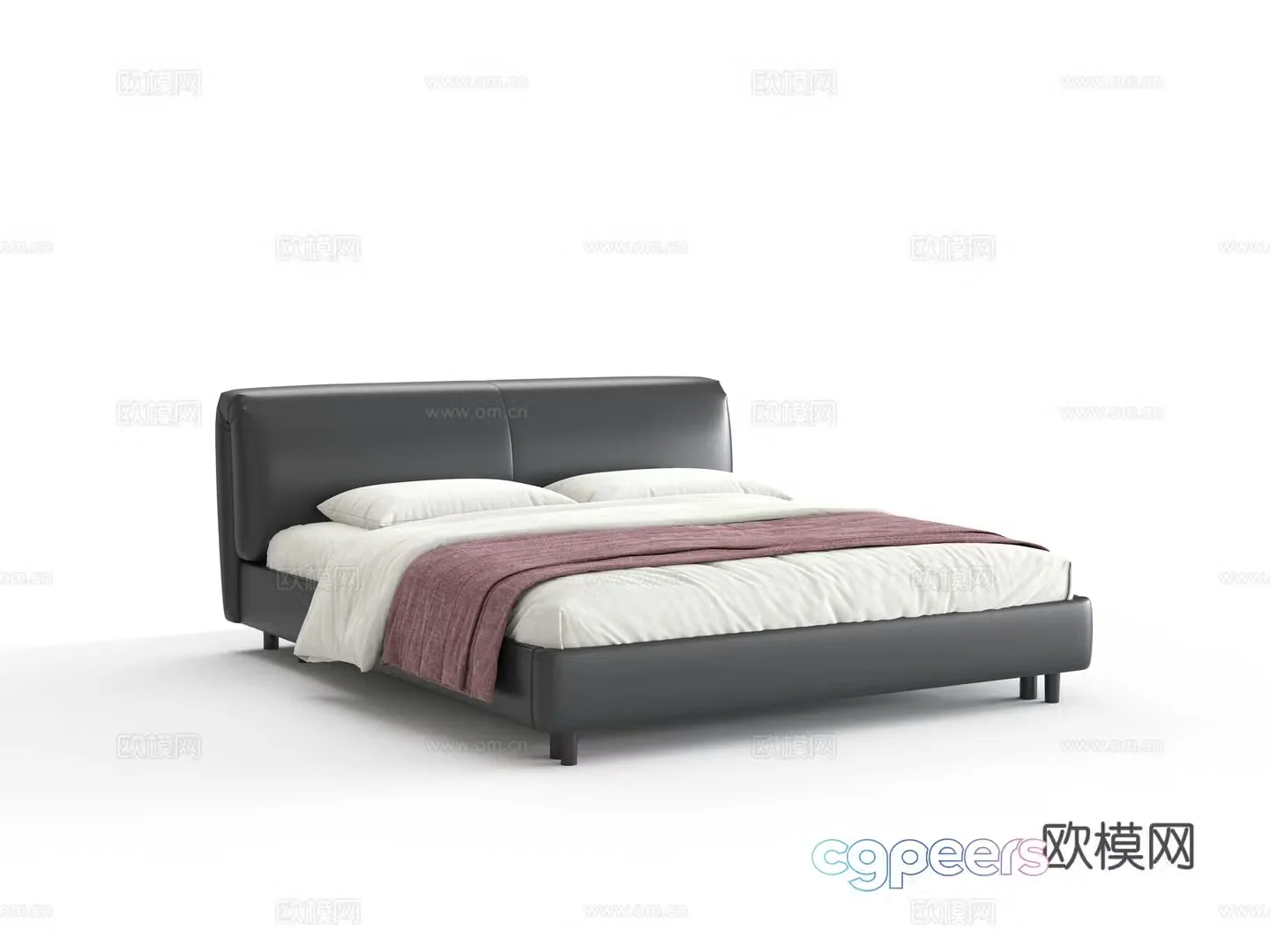 Double bed 3d model