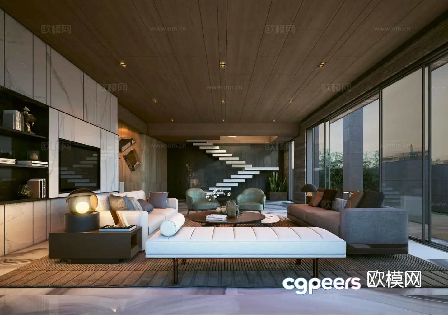 Modern living room 3d model