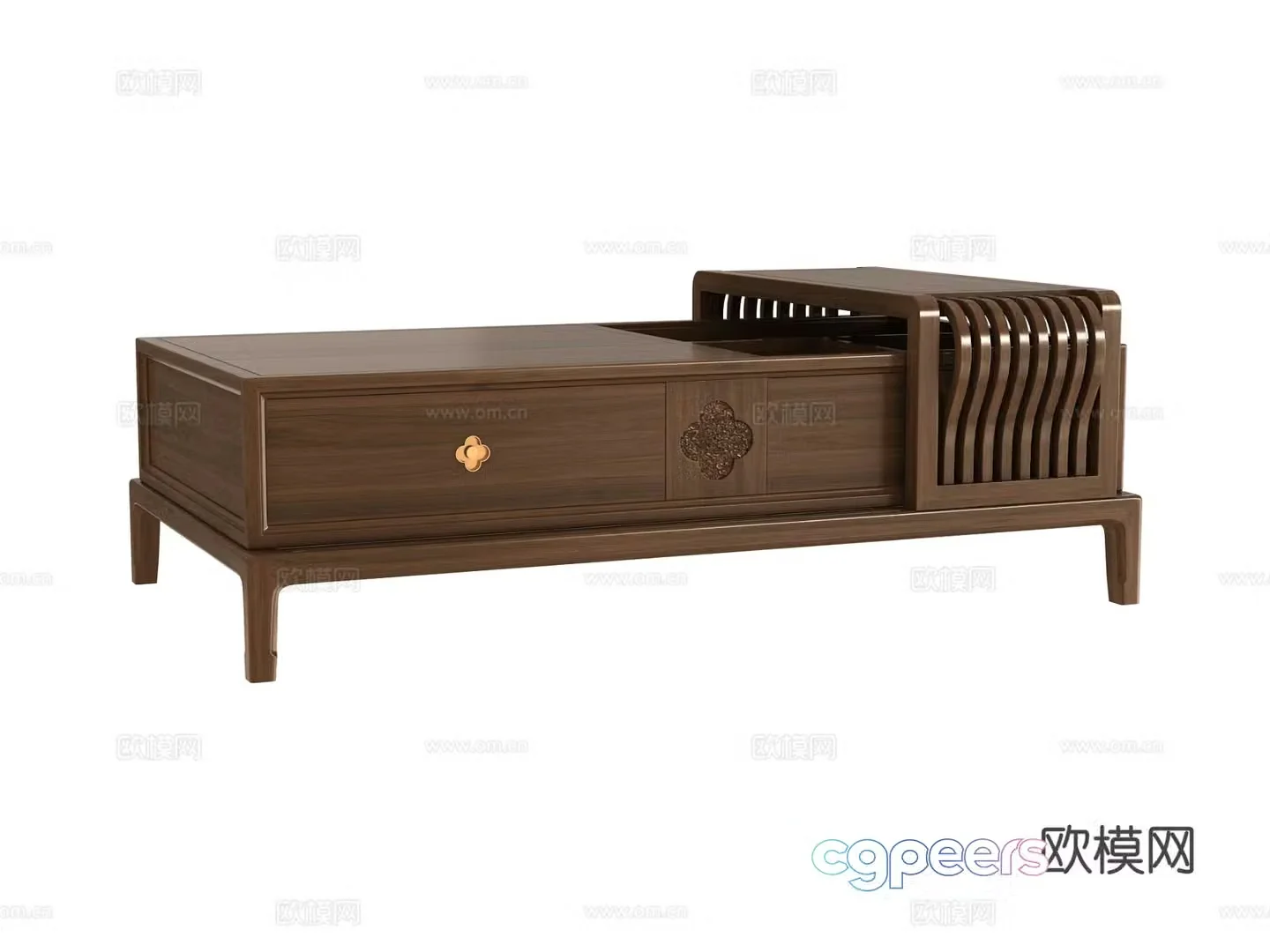 Chinese coffee table square table 3d model