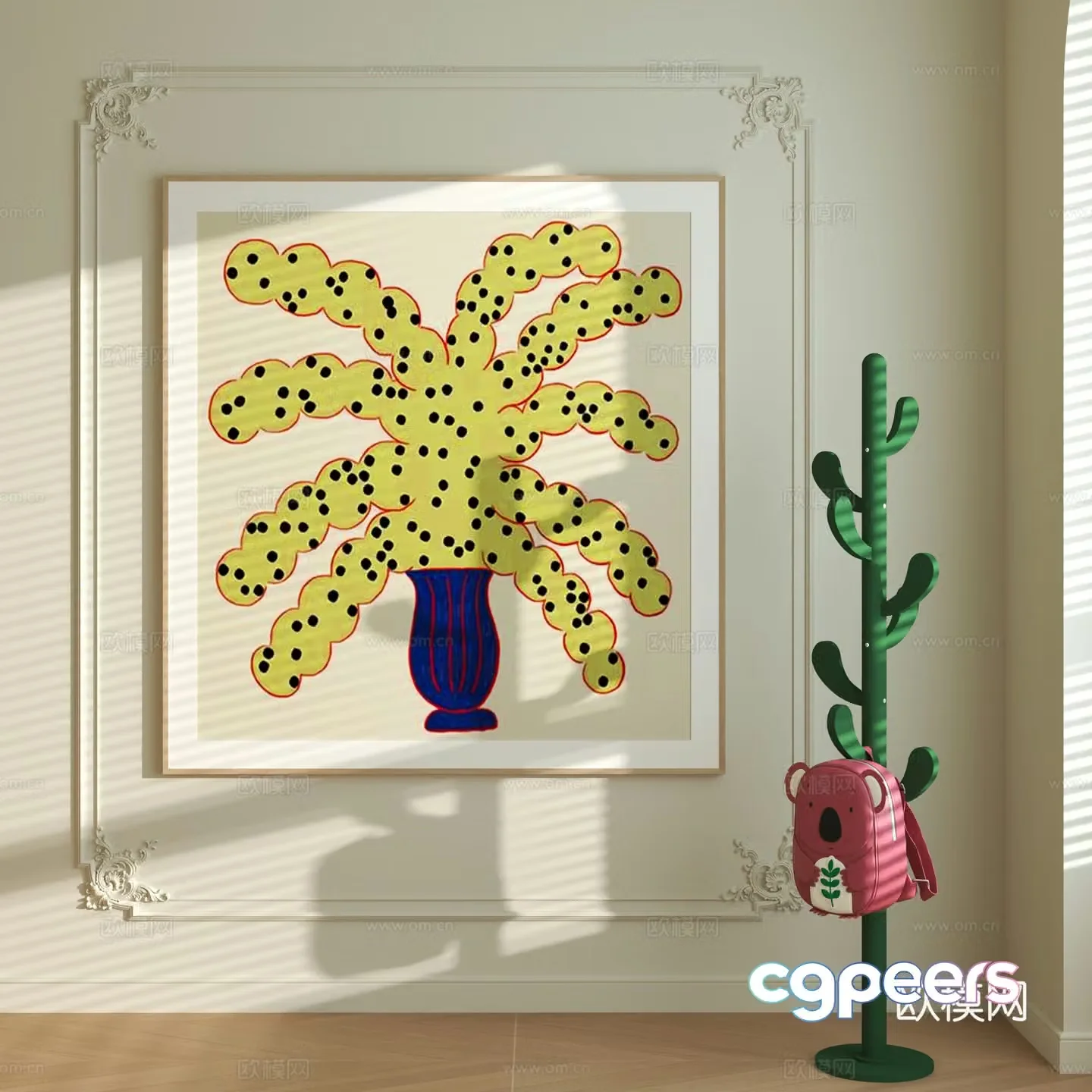 Nordic decorative hanging painting 3d model