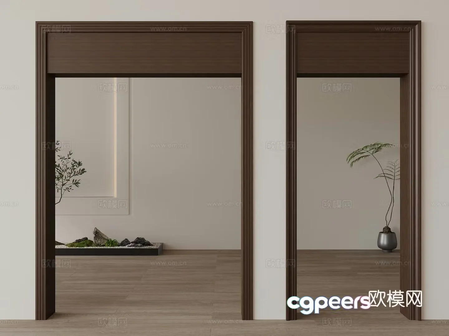Modern door frame 3d model