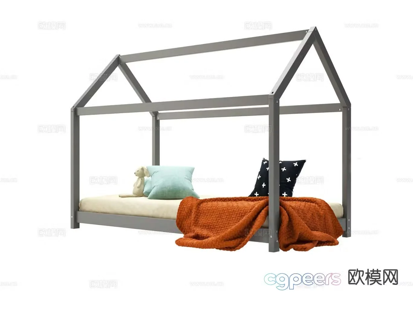 Children’s bed tent bed 3d model