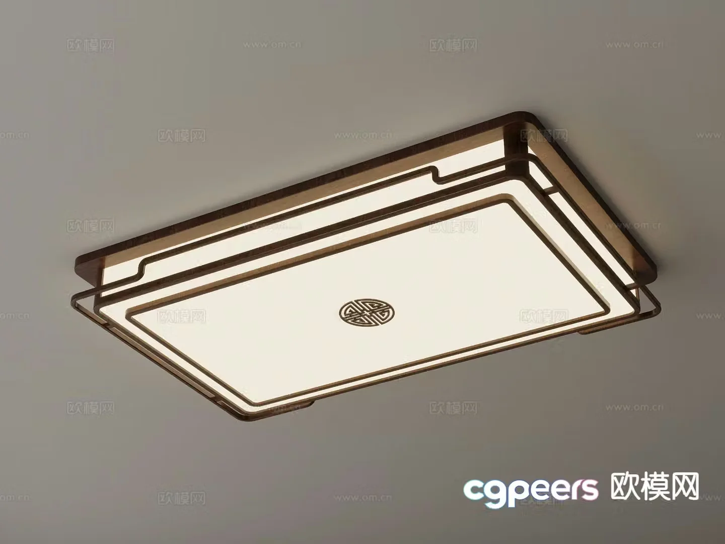 New Chinese style wooden ceiling lamp 3d model