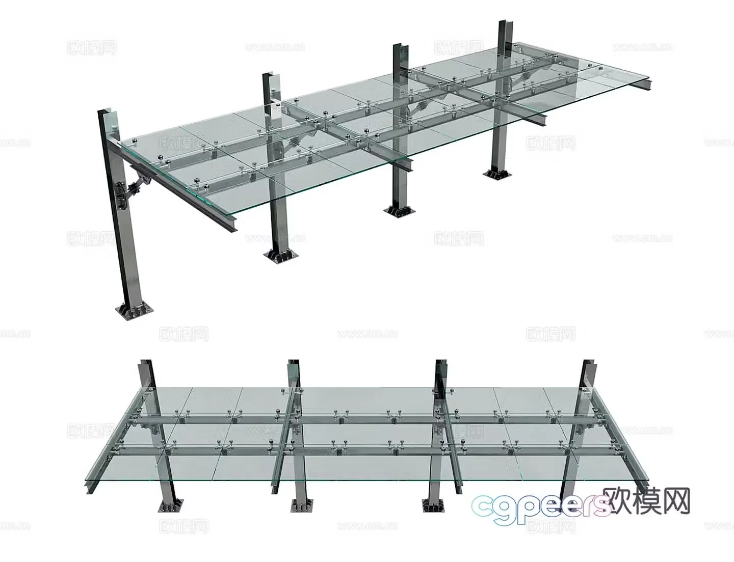Glass canopy 3d model