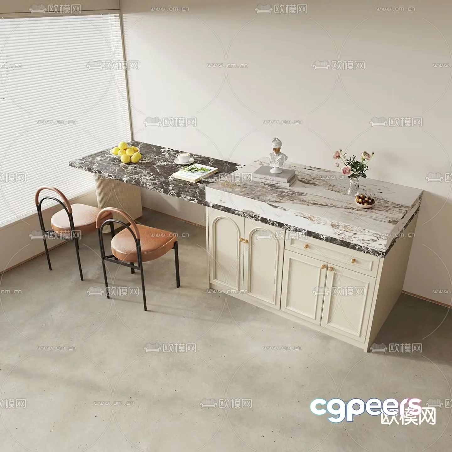French bar island 3D model