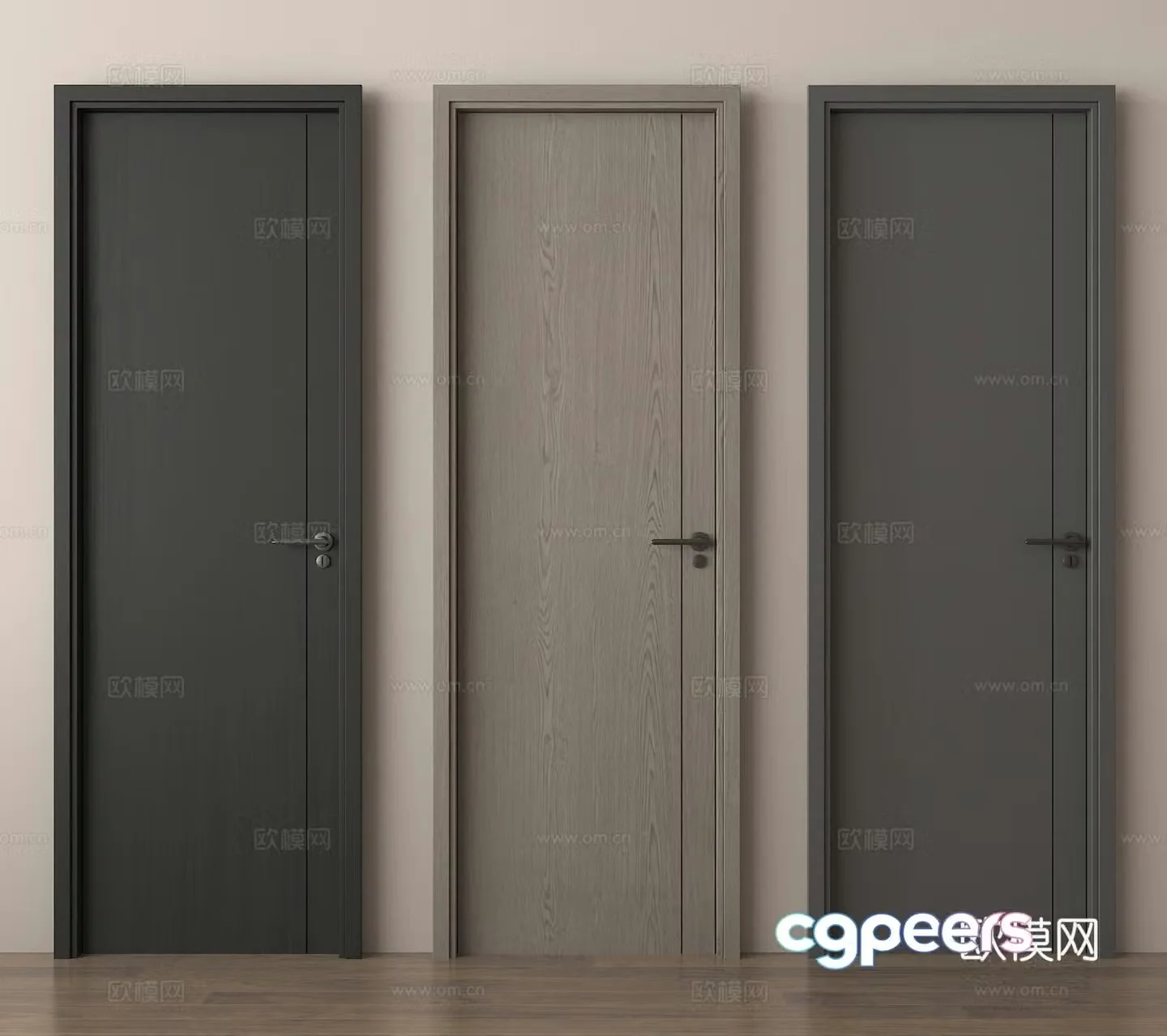 Door Single Open Door House Door Bedroom Door 3D Model