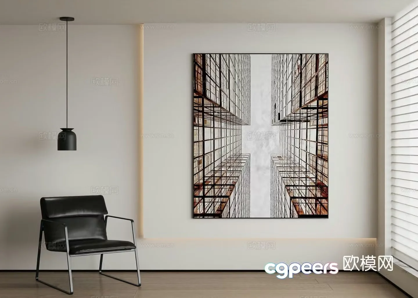Modern decorative painting 3d model