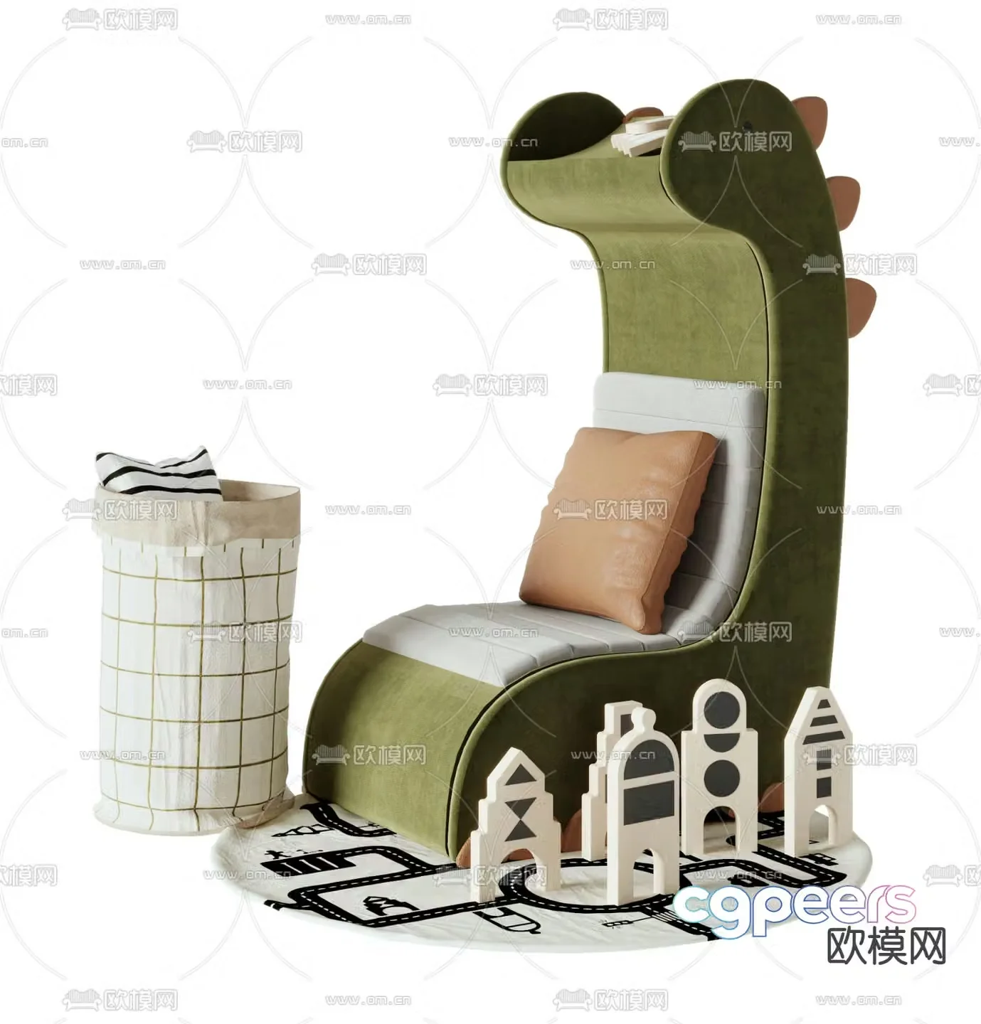Children’s sofa cartoon sofa 3d model