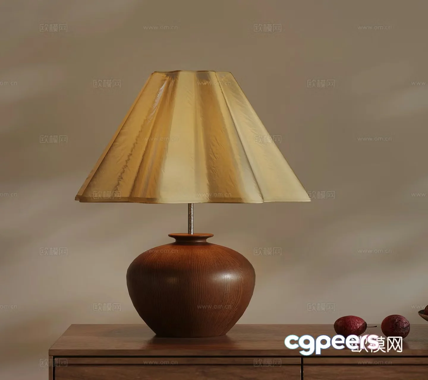 3D model of medieval style table lamp