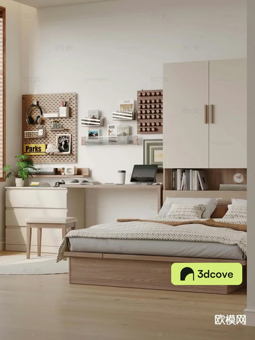 Modern double bed