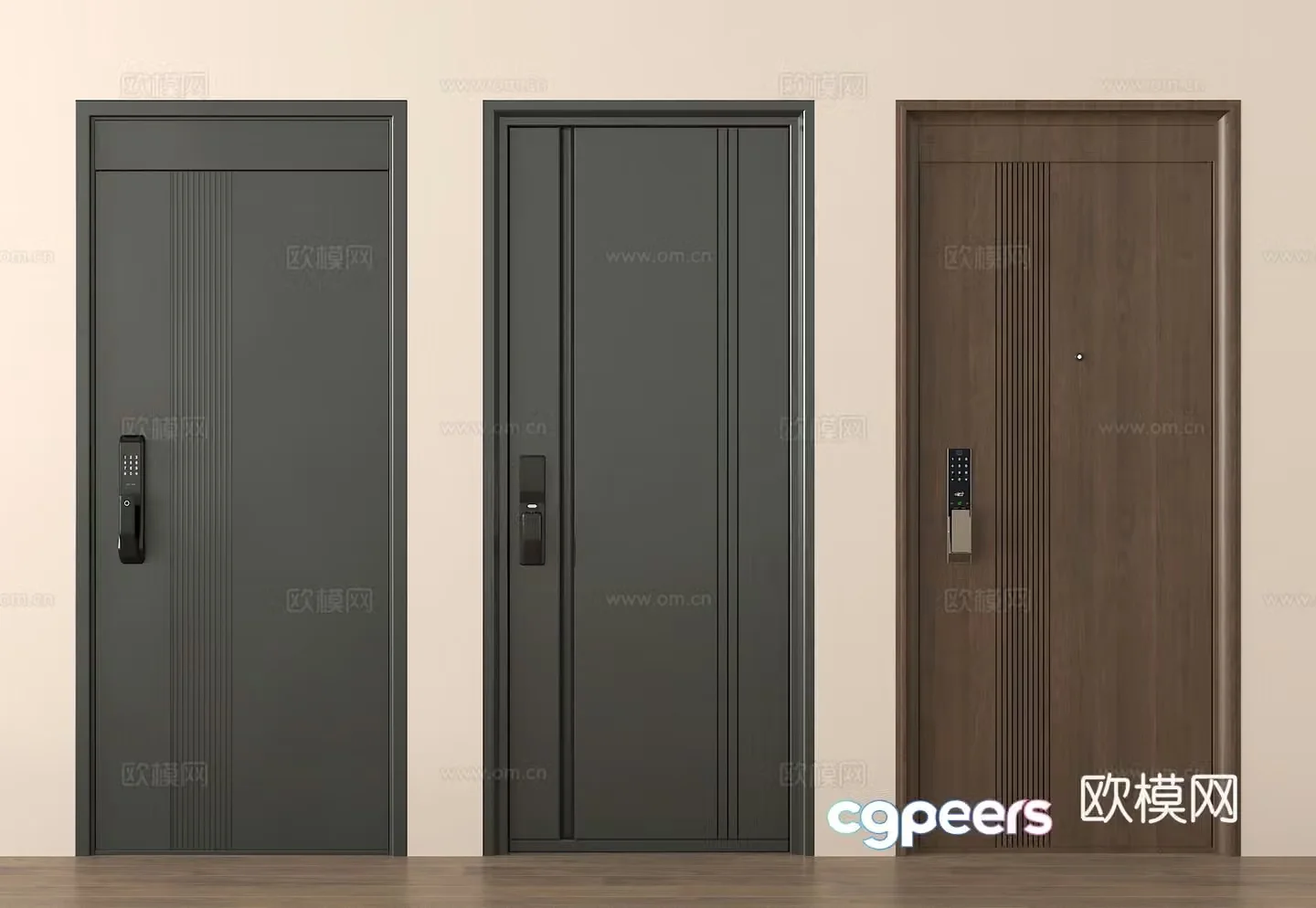 Security door entry door entry door 3d model