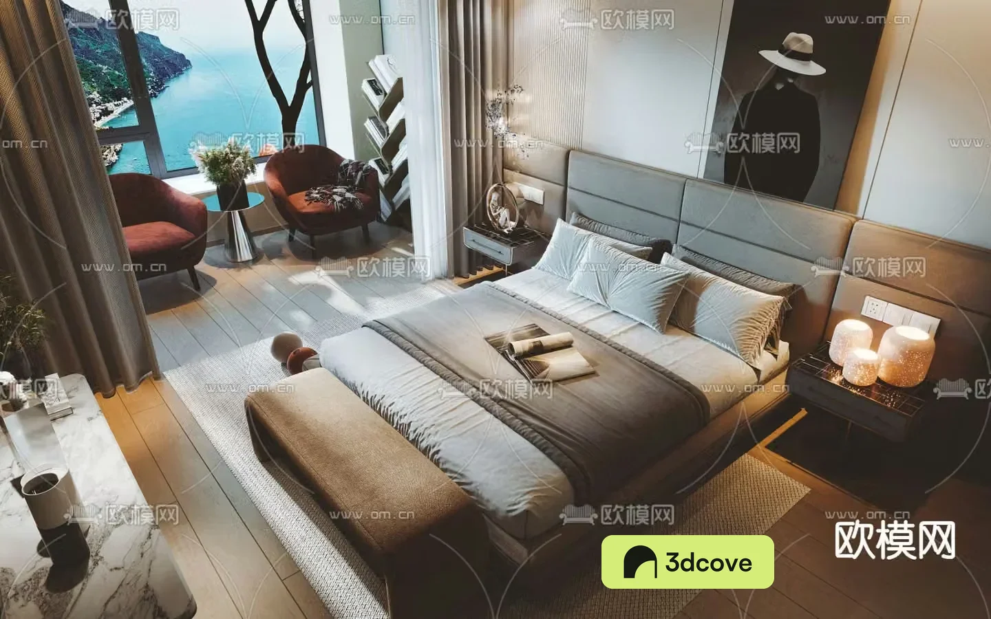 Modern double bed