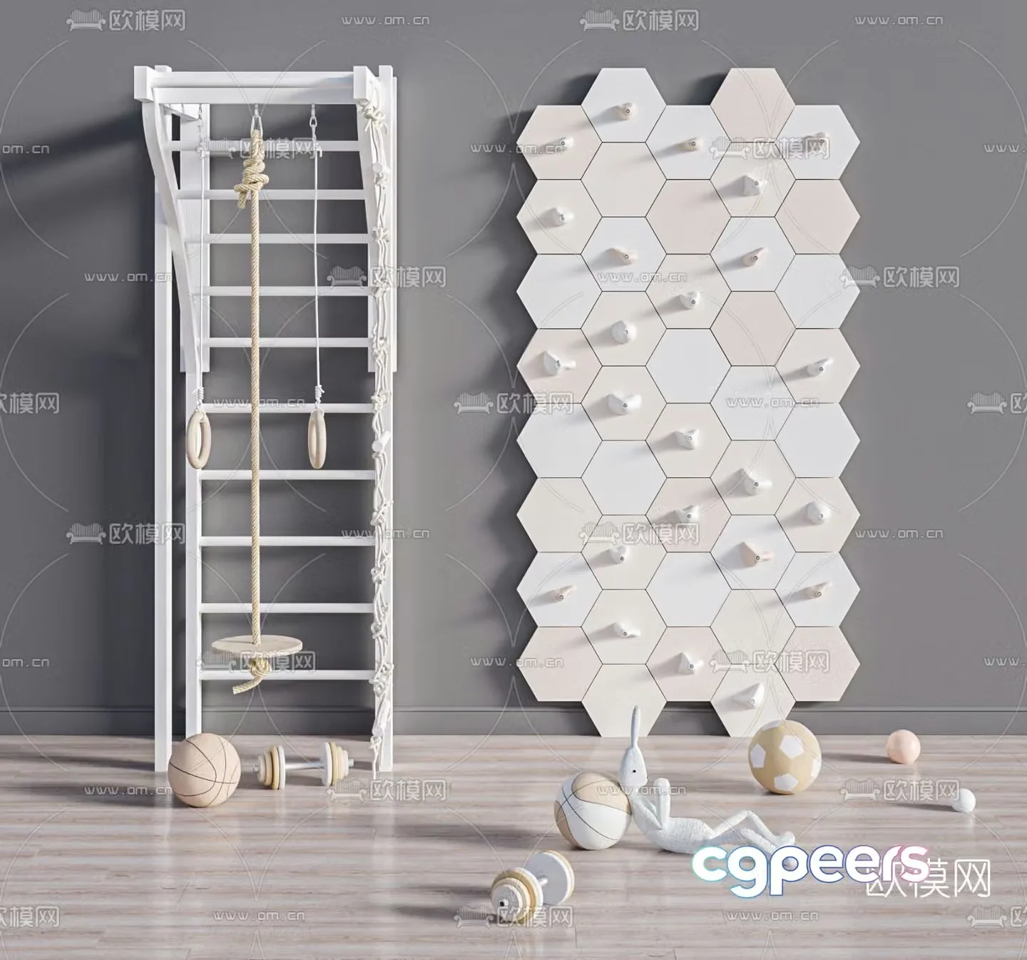 Modern children’s climbing toy 3d model