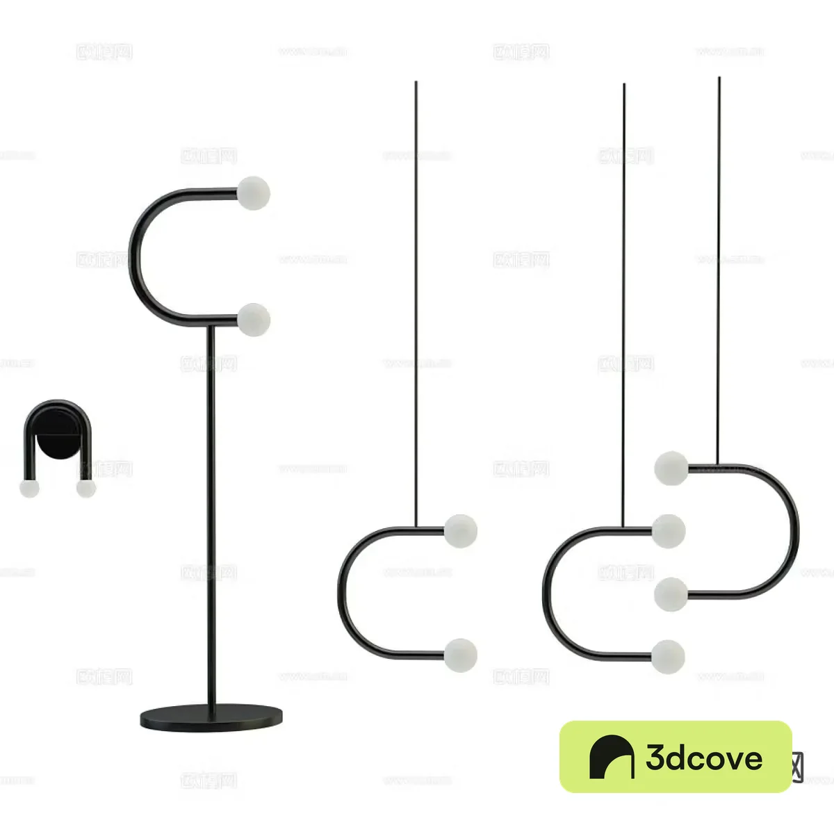 Italian minimalist floor lamp small chandelier