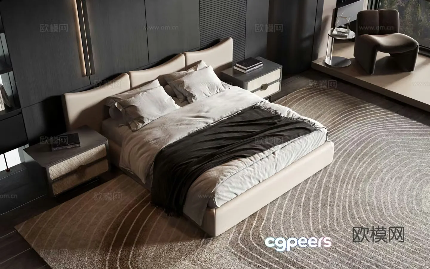 Modern style product bed 3d model