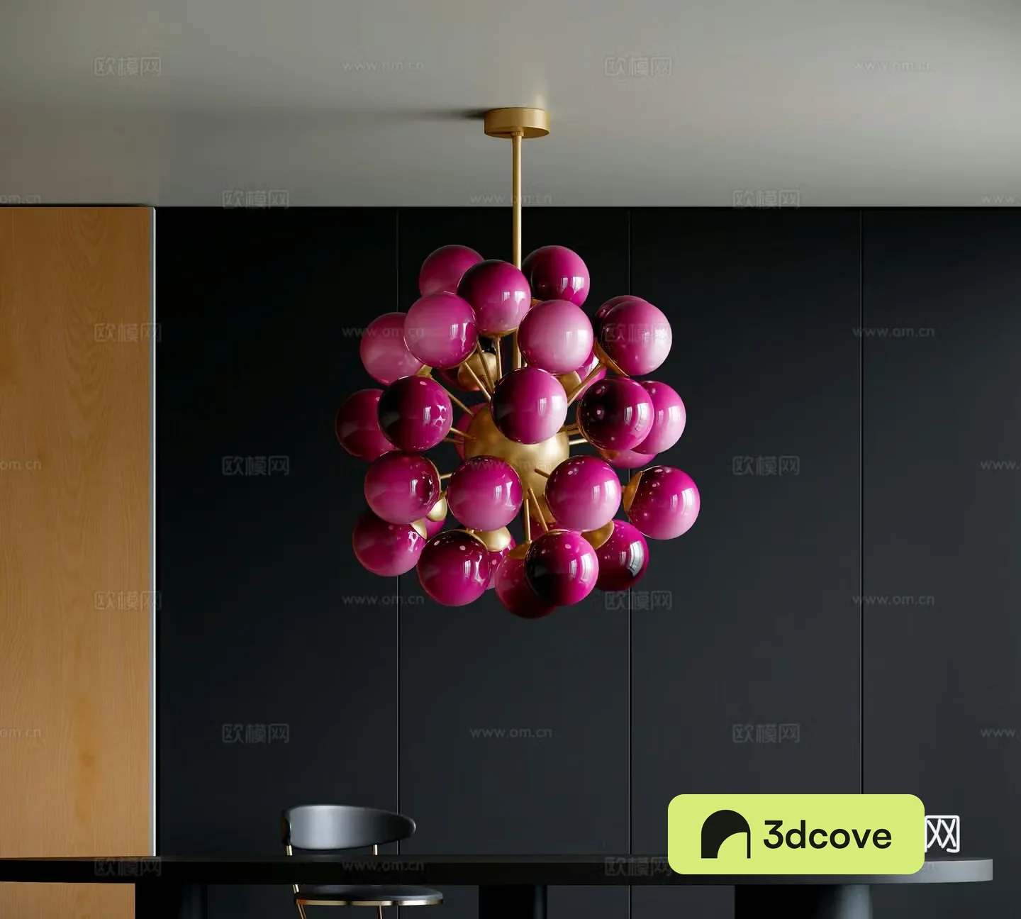 Modern multi-head chandelier