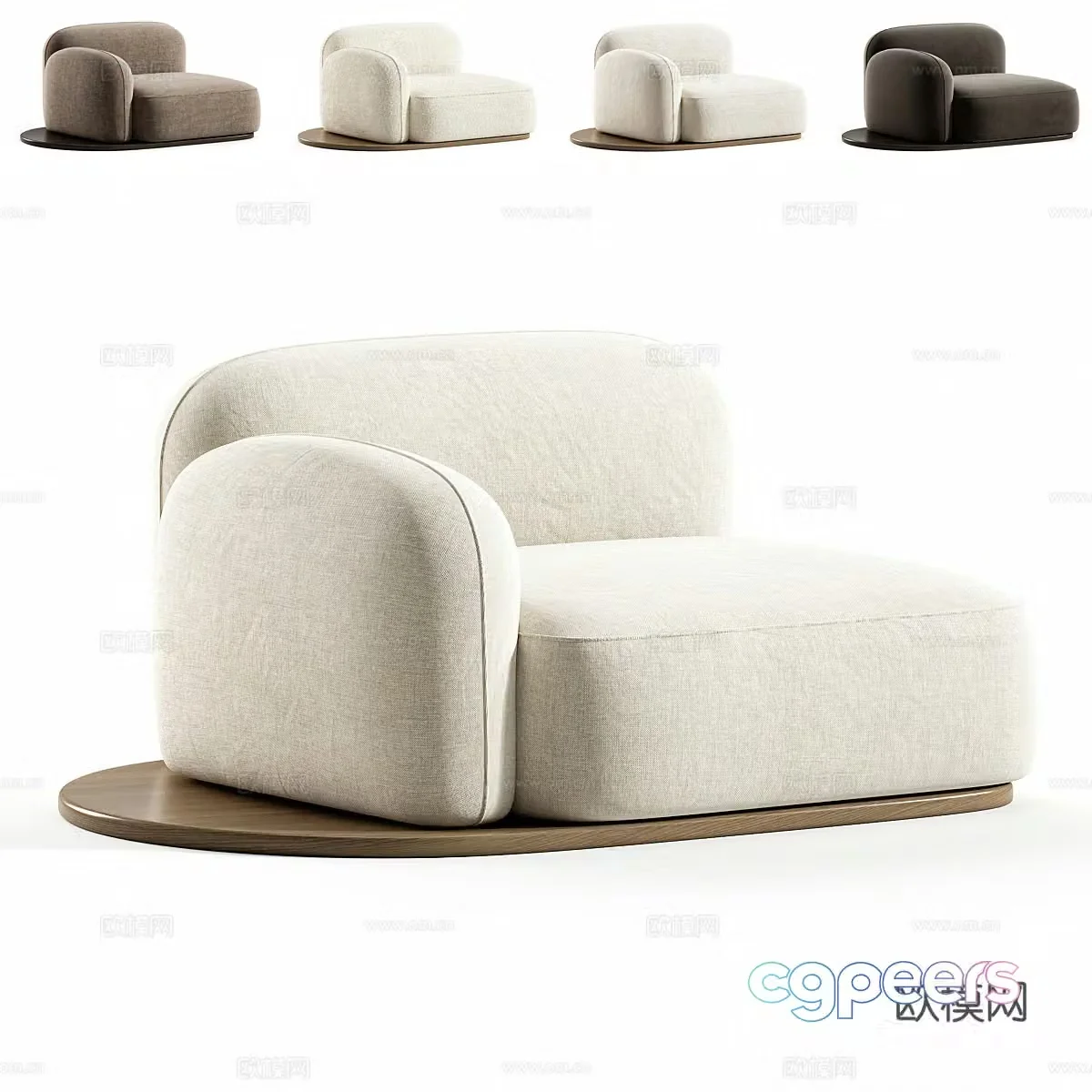 Single sofa leisure sofa 3d model