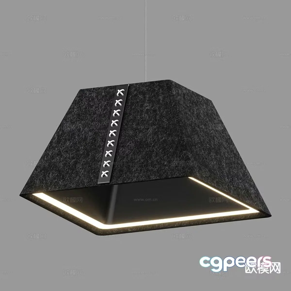 Modern minimalist chandelier square chandelier 3d model