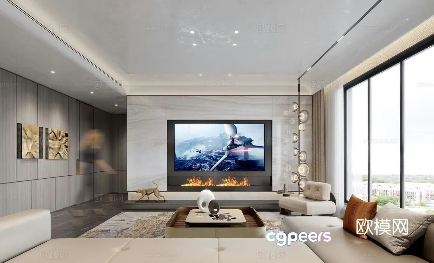 Modern living room 3d model