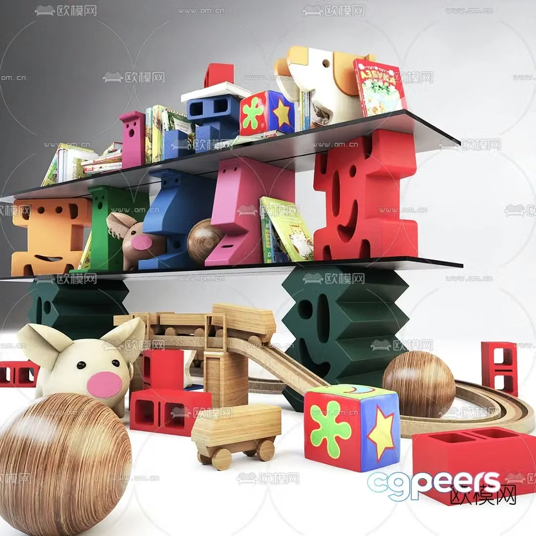 Modern children’s toys 3d model