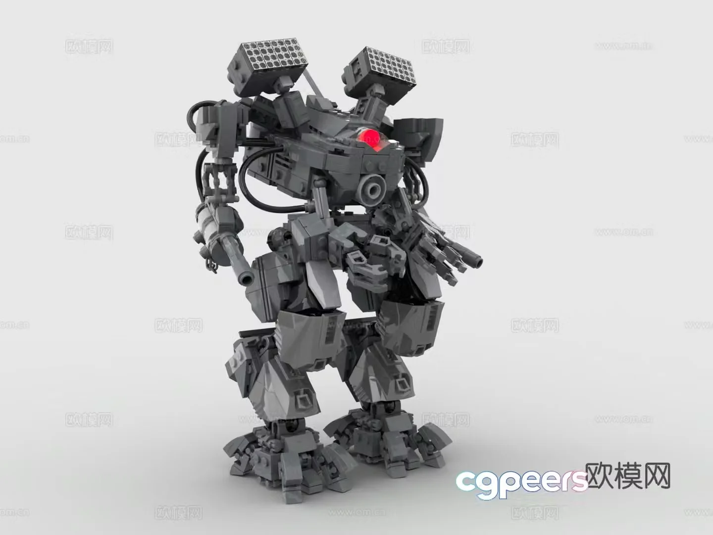 Lego Lego toy building block combat robot Gundam Mermid 3D model