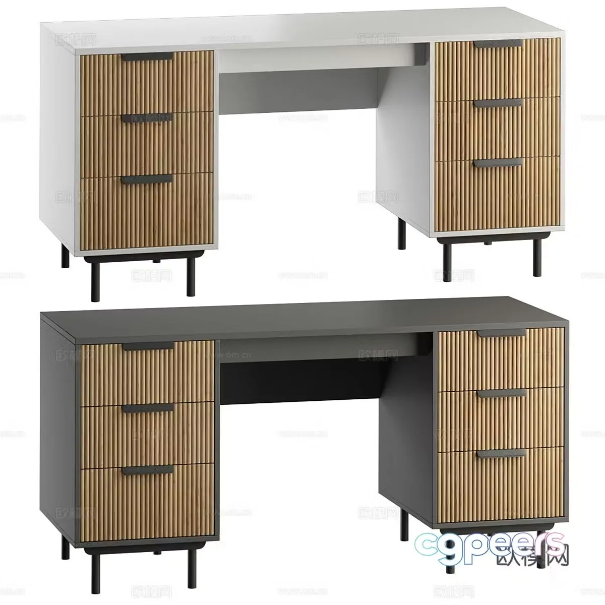Modern desk 3d model