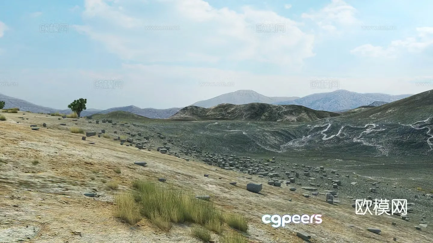 Mountains and mountains 3D models