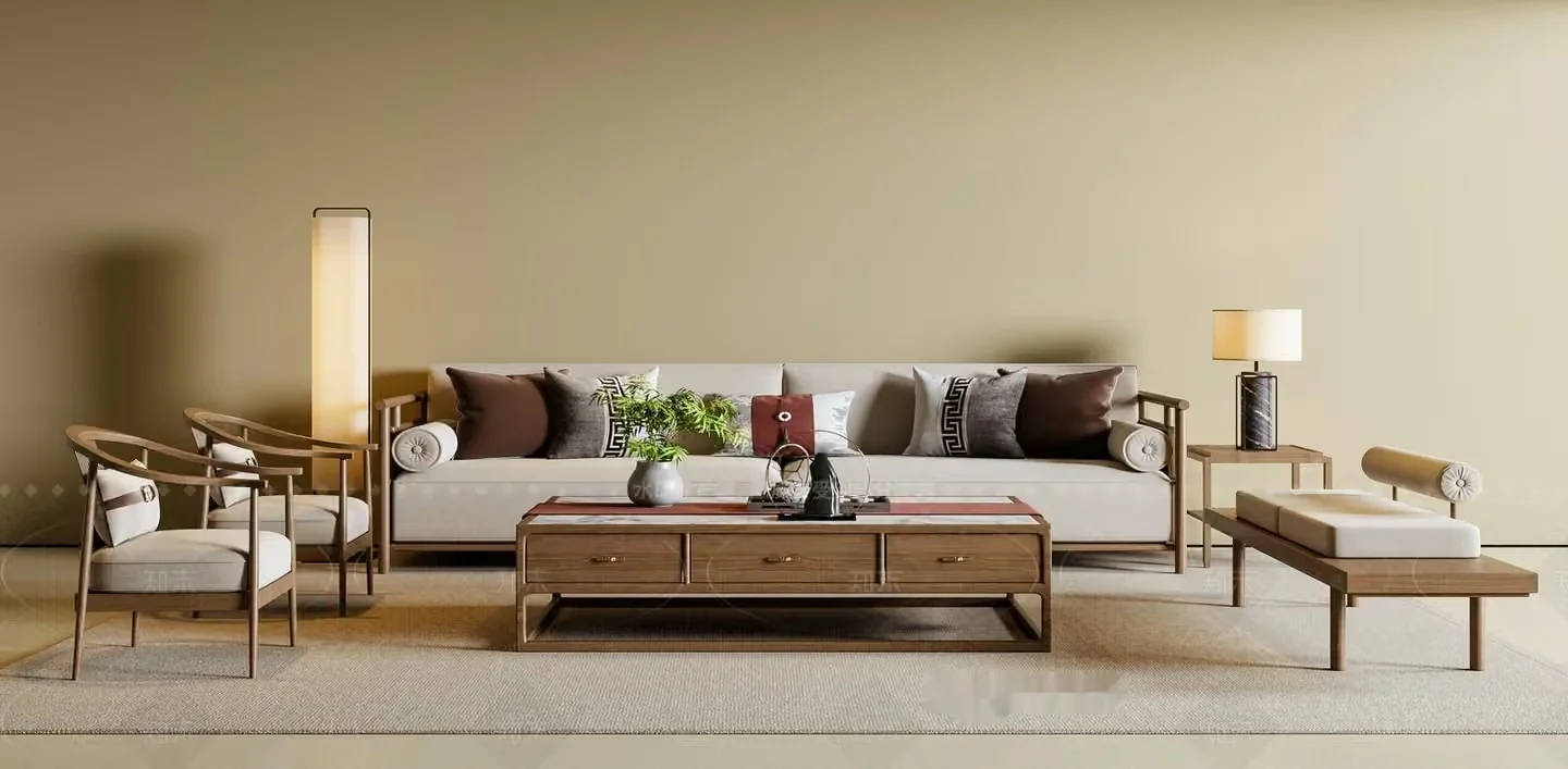 Modern Living Room 3D Model – 9254 – VRAY Render