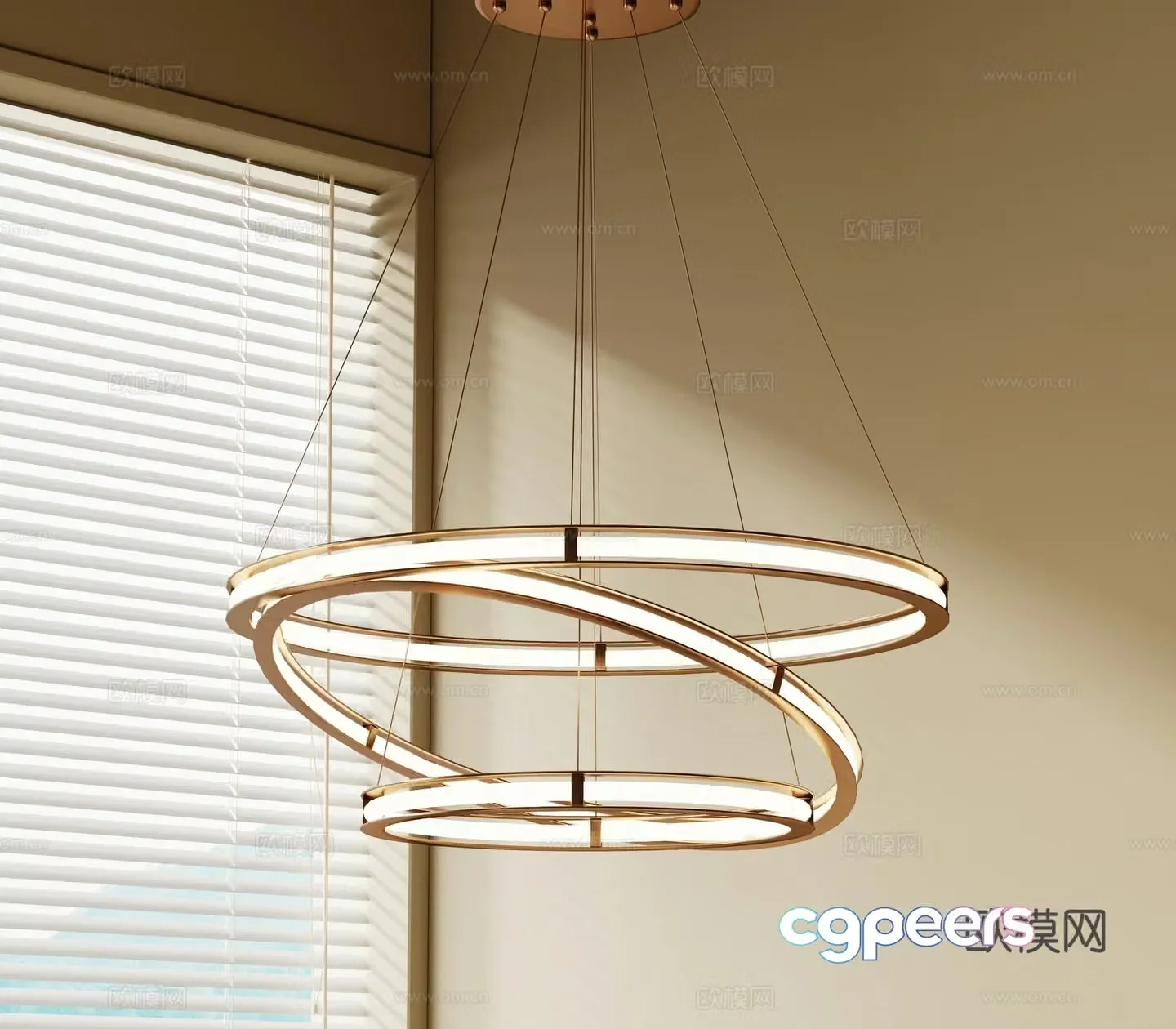 Modern chandelier 3d model
