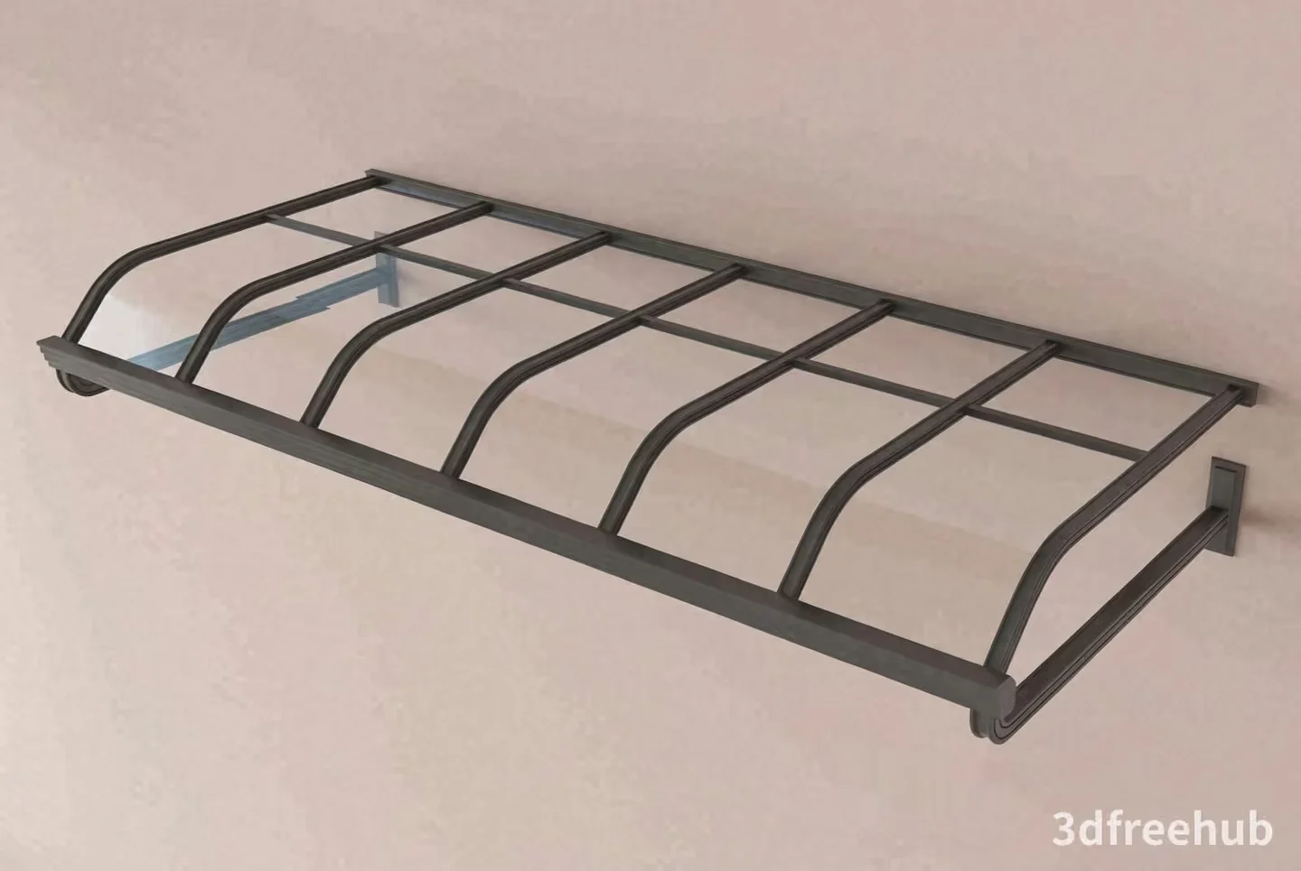Black Metal Shelf 3D Model – 5532 – VRAY Render