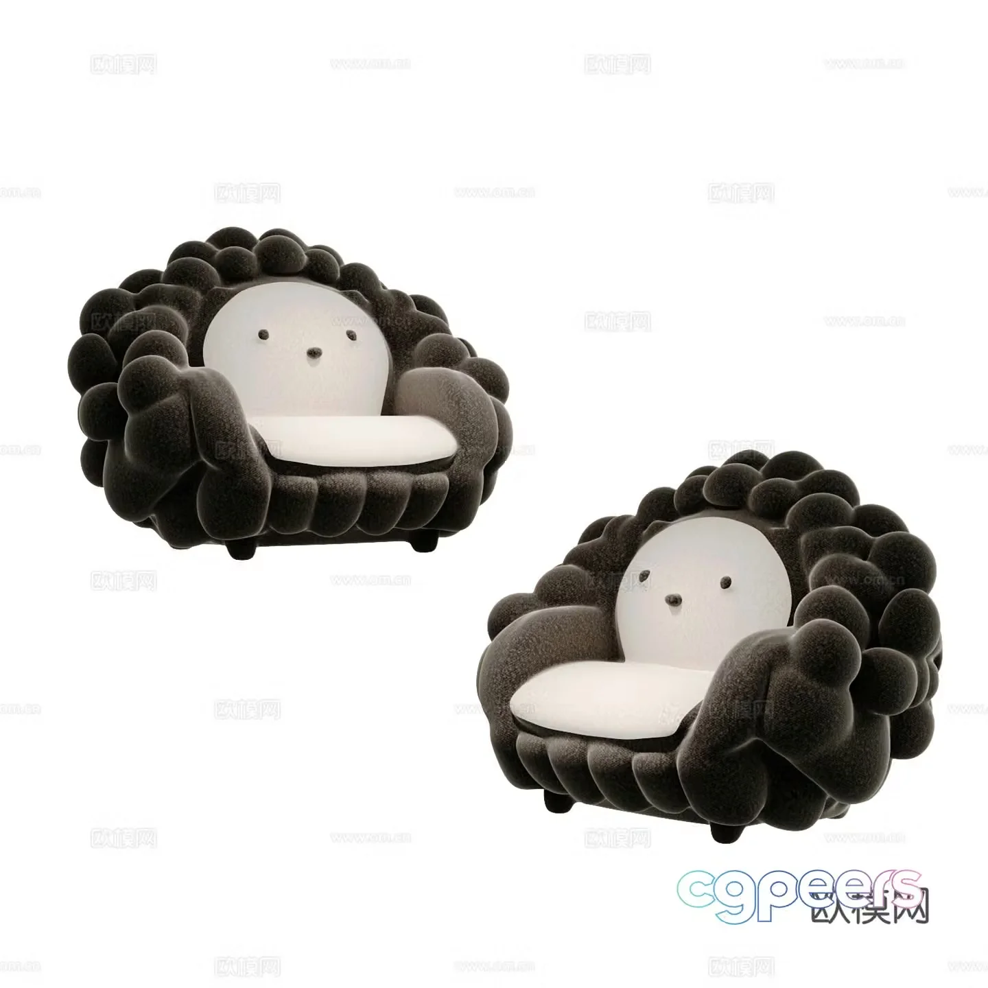 Children’s Sofa Hedgehog Sofa 3d model