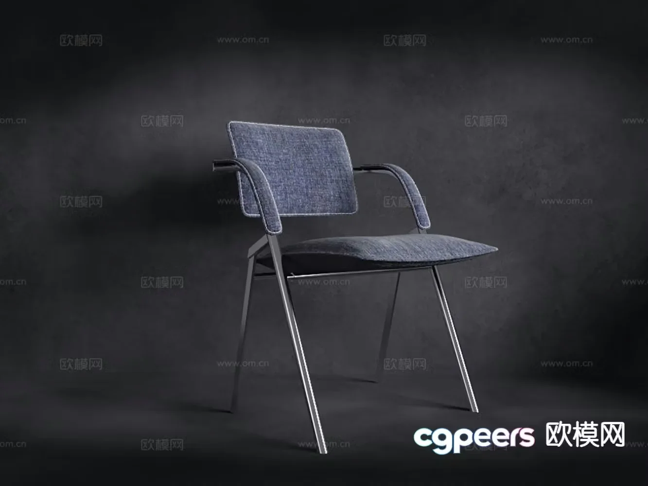 Modern shared chair office chair single chair chair 3d model