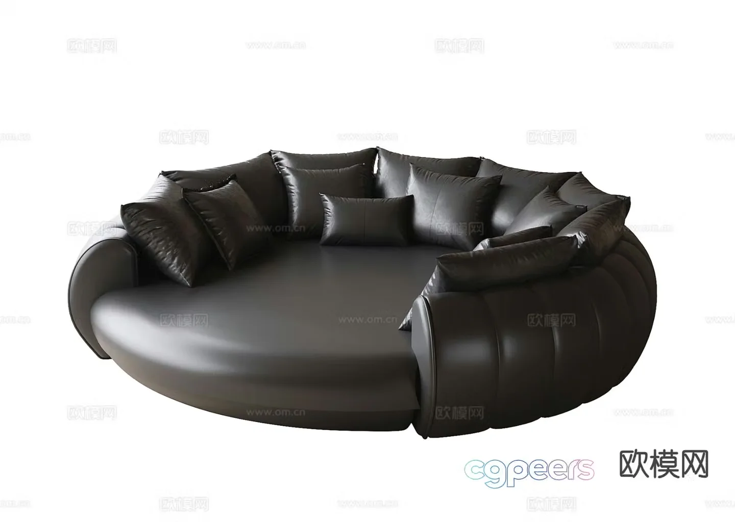 Modern special-shaped sofa round sofa 3d model
