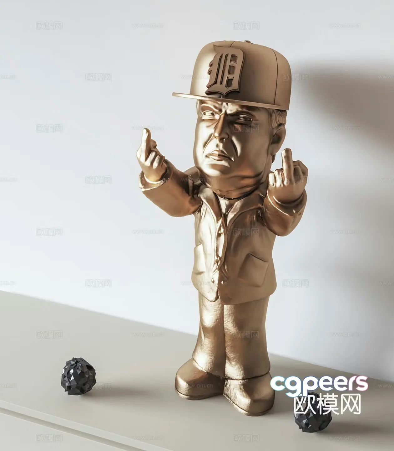 Now hip hop doll sculpture 3d model