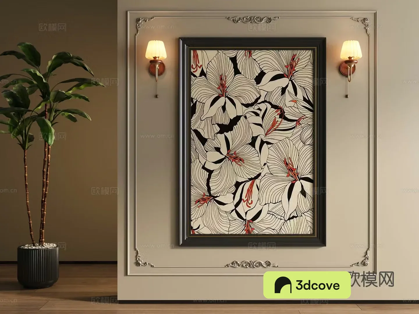 French flower painting decorative painting