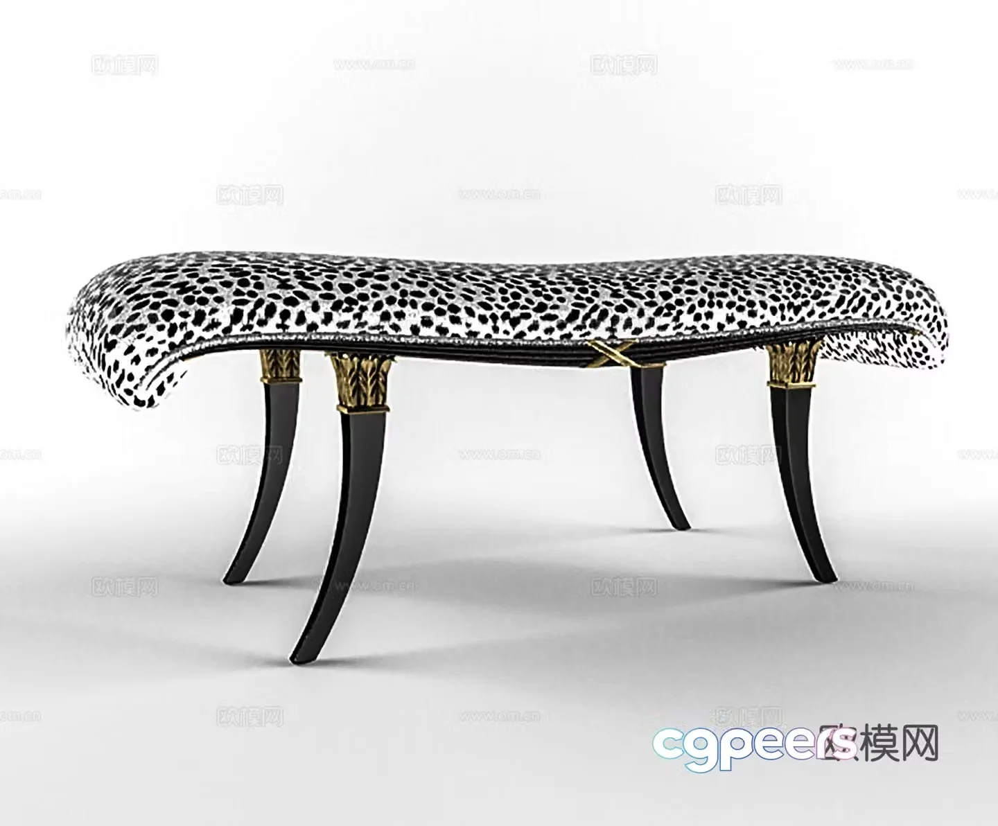 Shop stool sofa stool shoe change stool 3D model