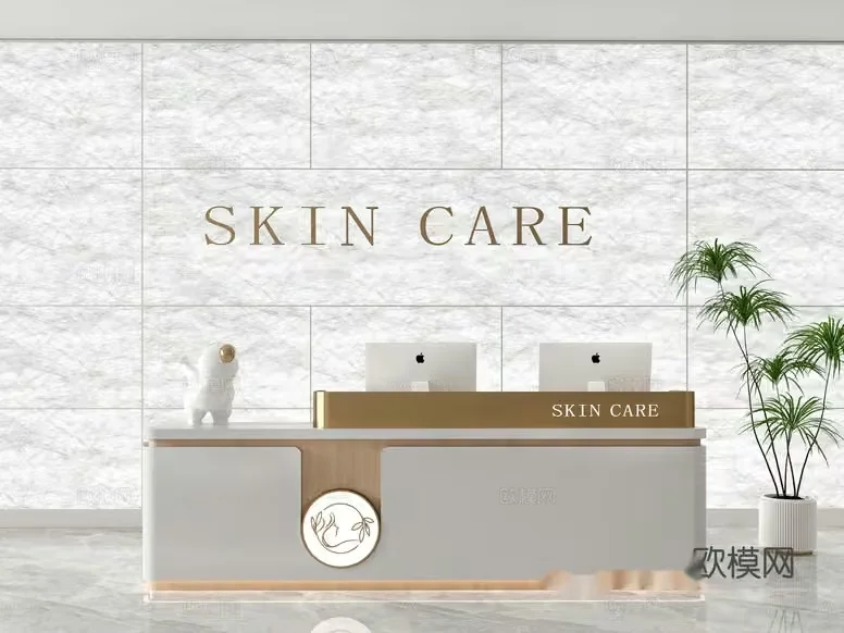 Modern Reception Desk 3D Model – 6368 – VRAY Render