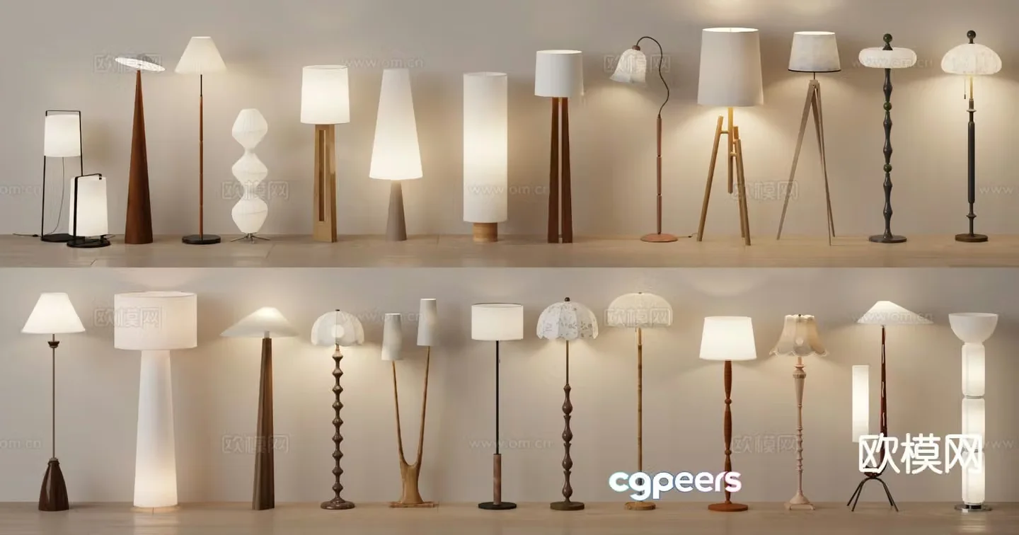 Wabi-sabi floor lamp 3d model