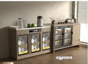 Modern Kitchen Cabinets 3D Model – 862 – VRAY Render