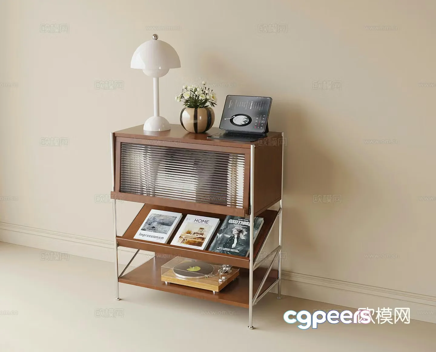 Modern side cabinet decorative cabinet 3d model