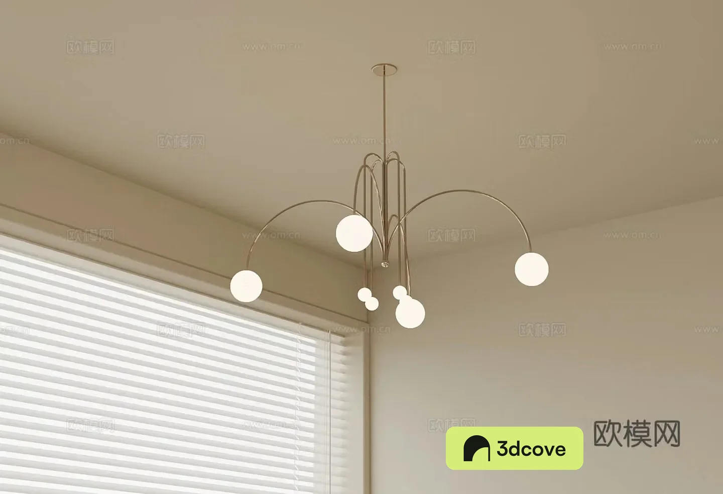 French multi-head chandelier