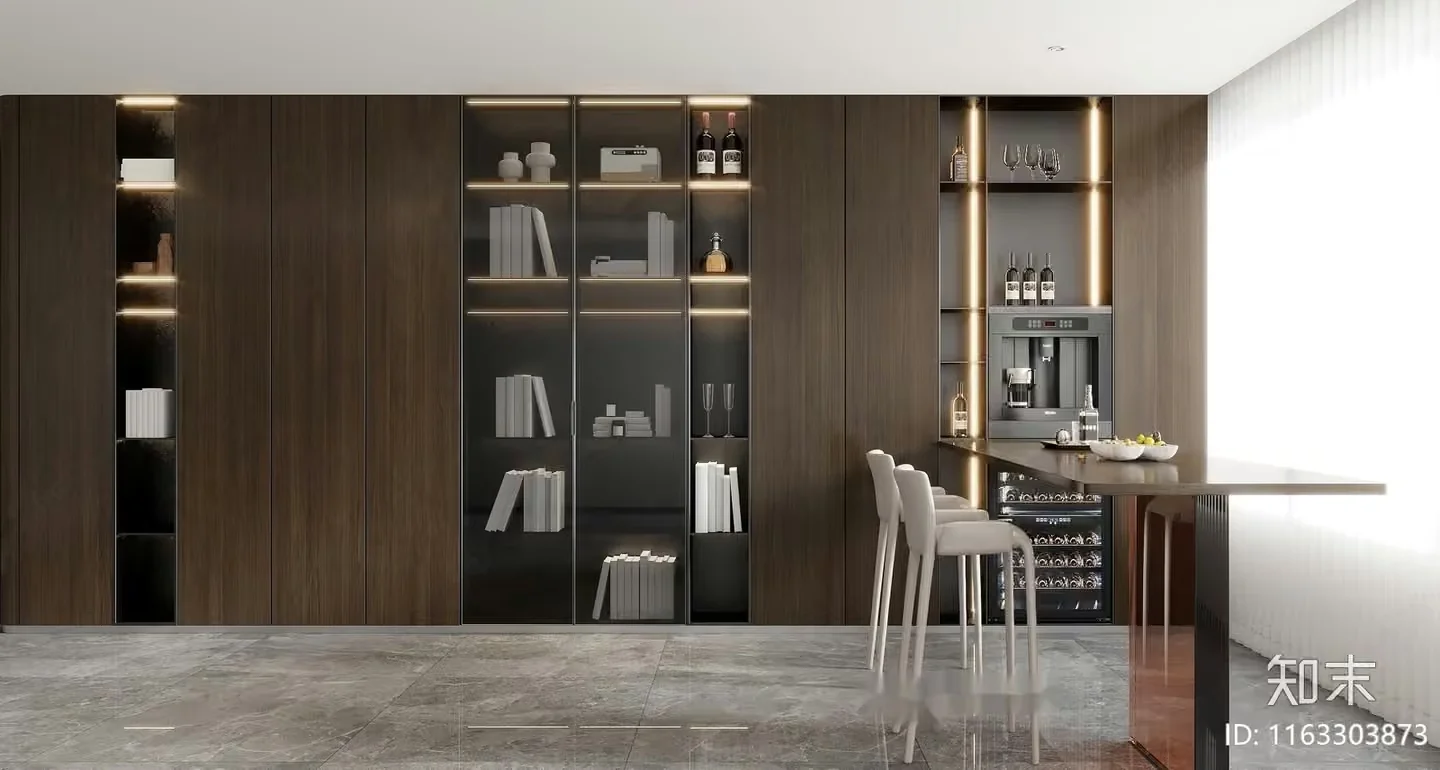 Modern Kitchen 3D Model – 15203 – VRAY Render
