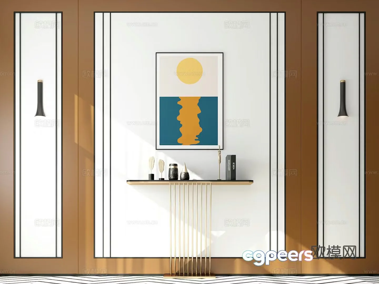 Modern entrance entrance 3D model