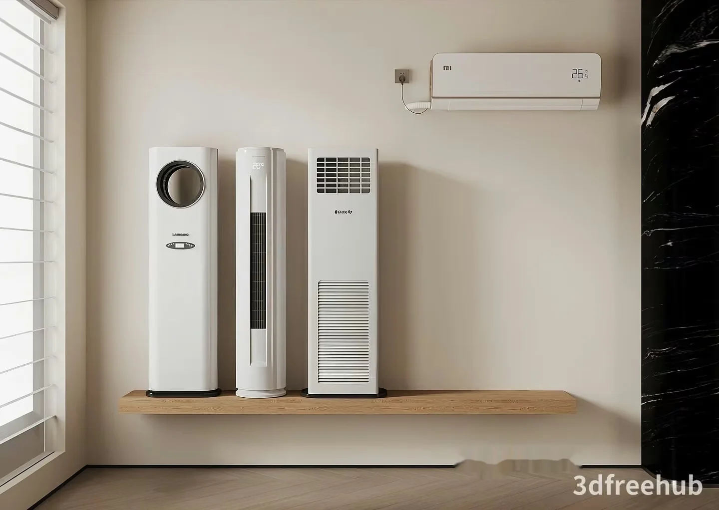 White Air Conditioning Units 3D Model – 20894 – VRAY Render