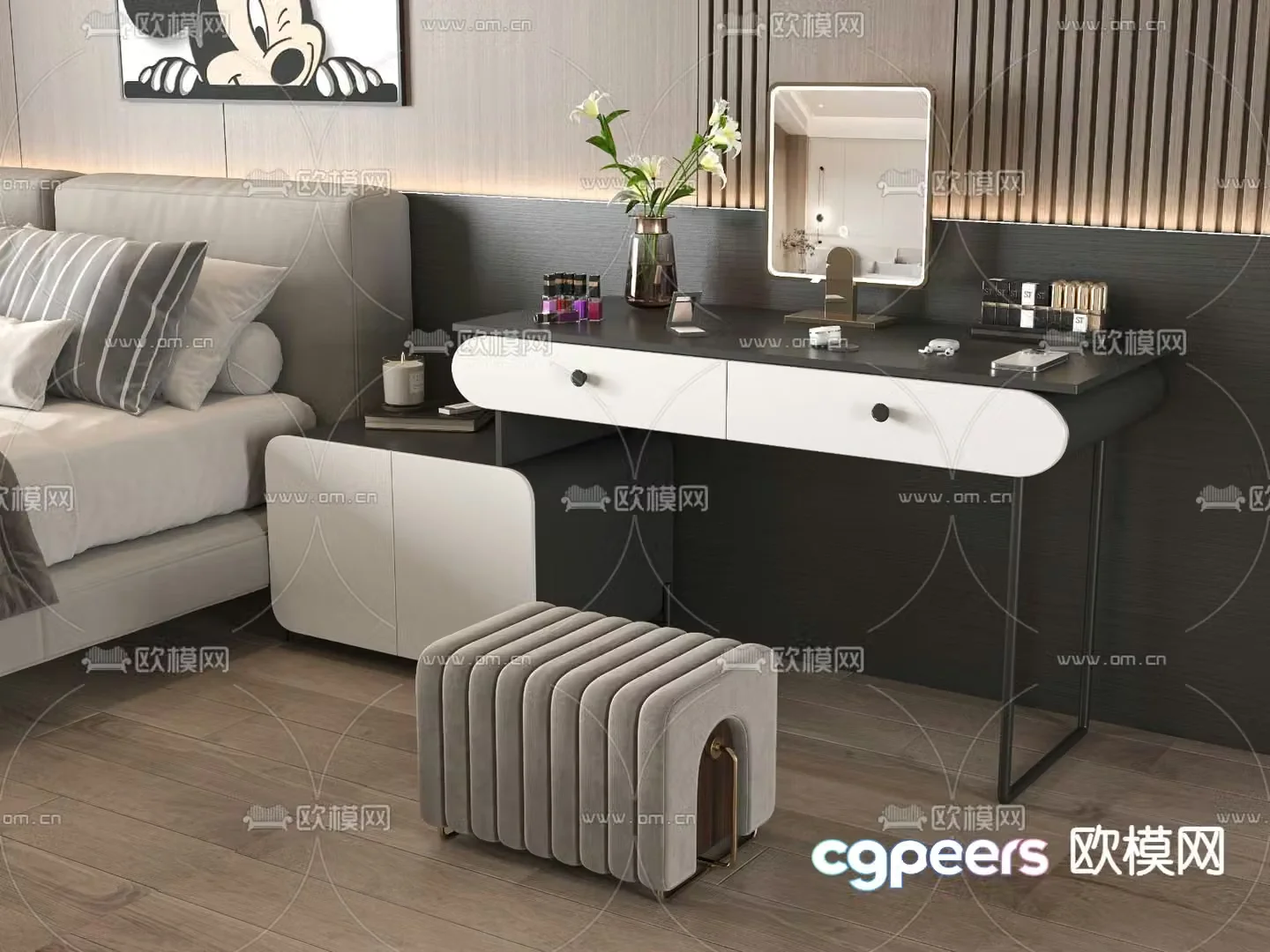 Modern dressing table dressing table 3d model