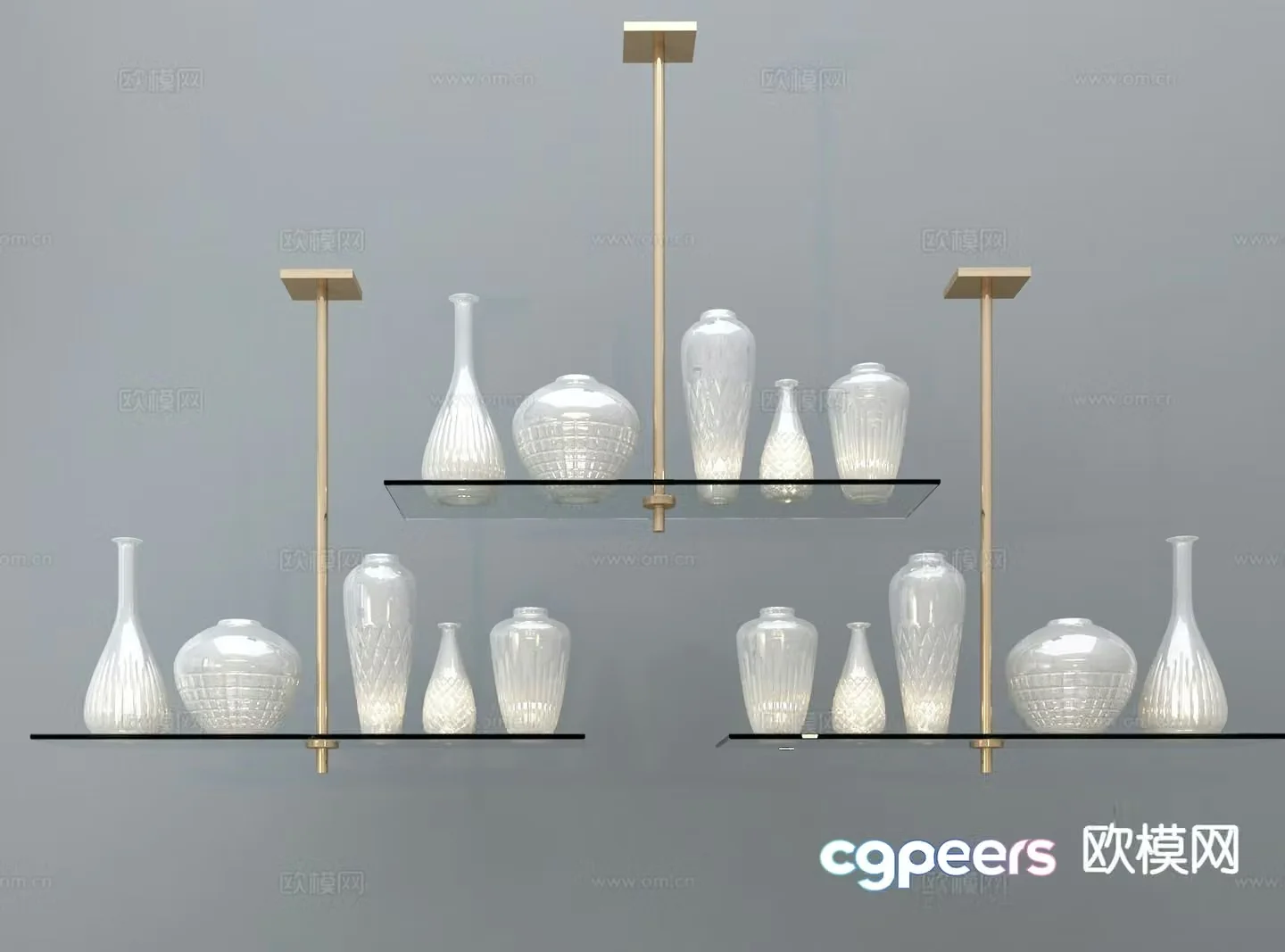 Light luxury decorative lamp lobby lamp 3d model