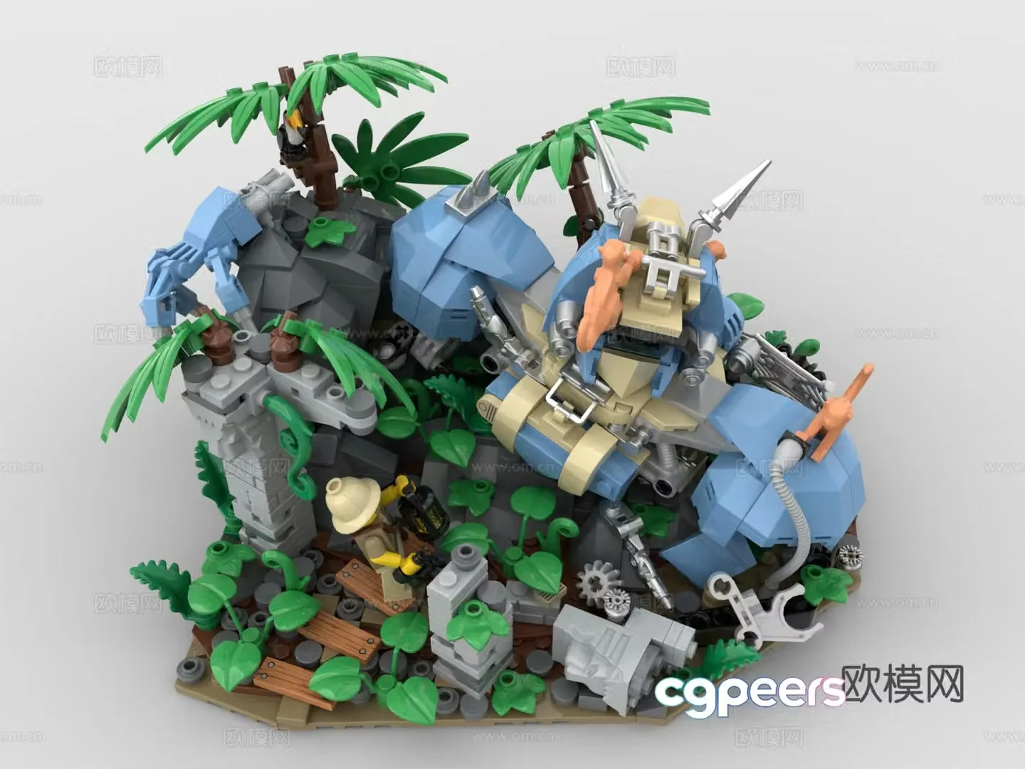 LEGO LEGO Toys Building Blocks Scene Rainforest Robot 3D Model