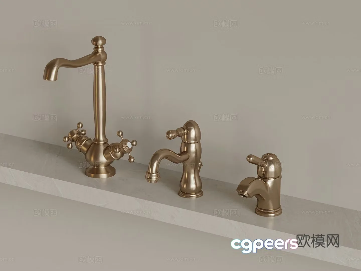 Faucet European-style faucet Basin faucet Sink faucet 3D model
