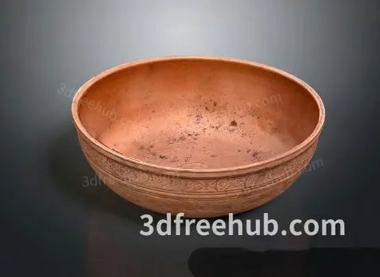 A Clay Bowl 3D Model – 21922 – VRAY Render