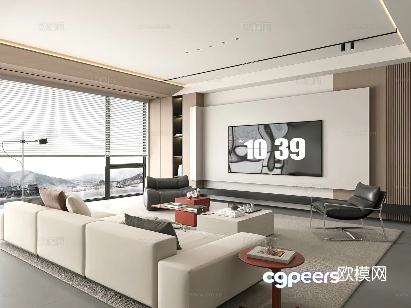 Modern living room 3d model